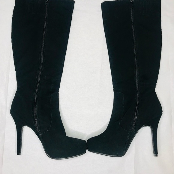 Madeline Black Heeled Black Boot - Picture 4 of 5